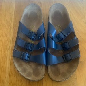 Birkenstocks Florida 3 straps 42/11 navy blue unisex